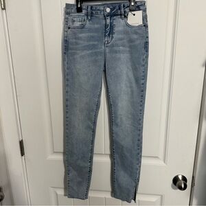 Hidden Jeans Amelia High Rise Skinny Size 25 NWT Side Slit Hem Jeans